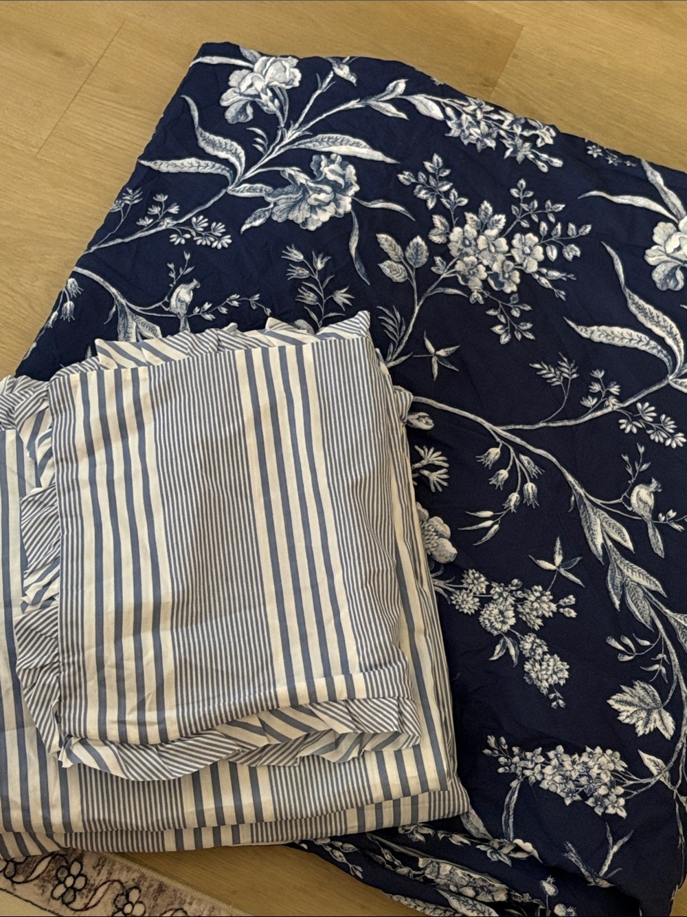 🐱 Laura Ashley Branch Toile blue KING DUVET SET - Picture 2 of 5